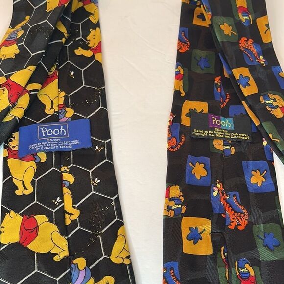 DISNEY Winnie The Pooh Vintage Ties Set of 2 - Picture 7 of 7